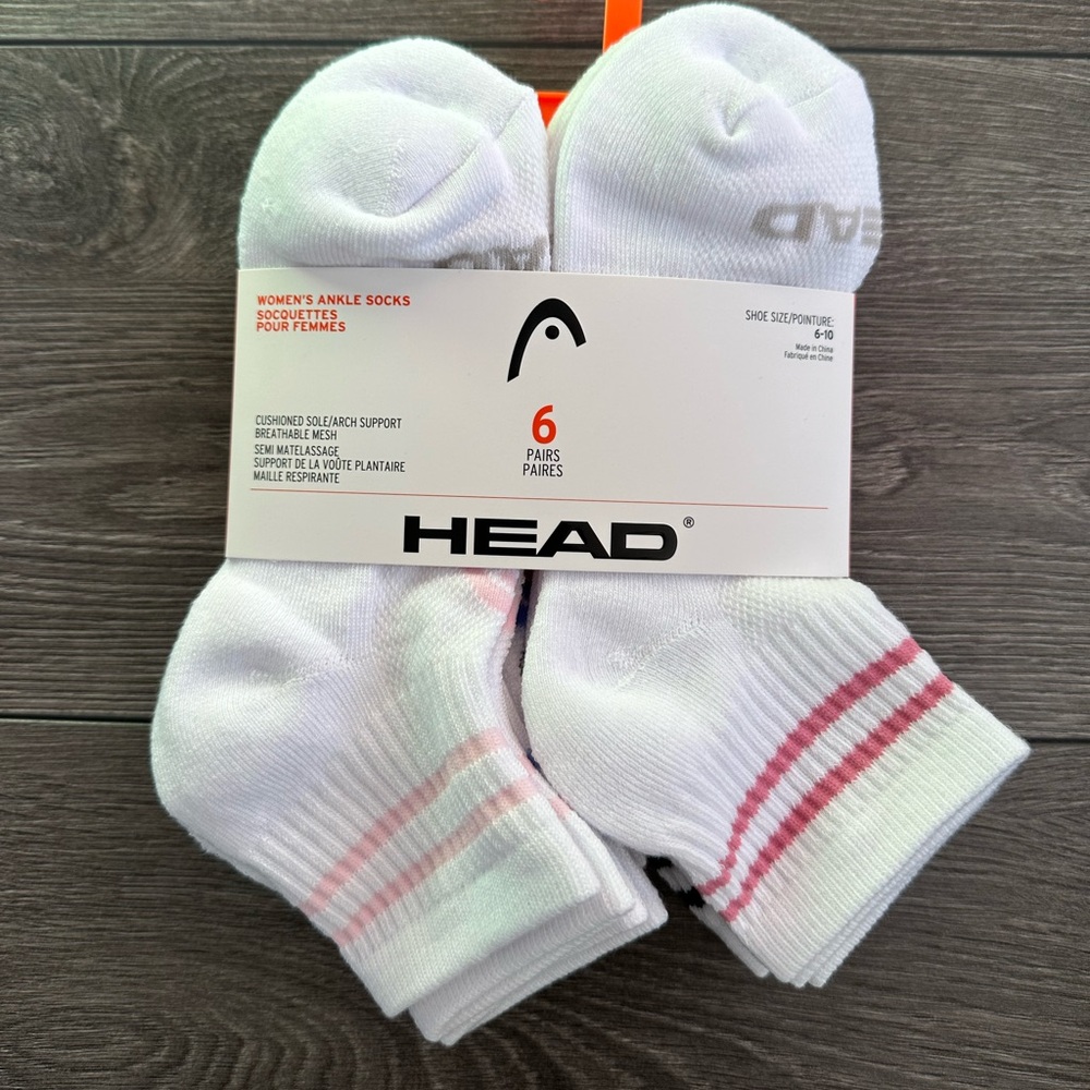 Head cushioned crew sock